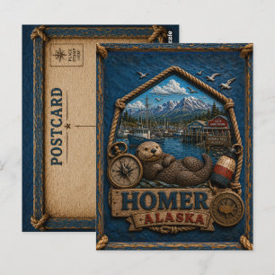 Homer Alaska Postkarte Vintage Reise