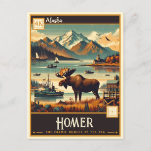 Homer, Alaska   VINTAG Postkarte