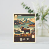 Homer, Alaska | VINTAG Postkarte (Stehend Vorderseite)