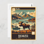 Homer, Alaska | VINTAG Postkarte (Vorne/Hinten)