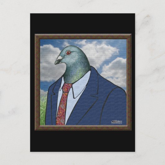 Homer Anzug Gerahmt Postkarte (Vorderseite)