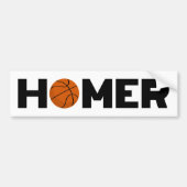 Homer Basketball Autoaufkleber (Vorne)
