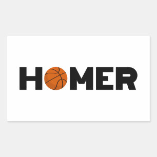 Homer Basketball Rechteckiger Aufkleber