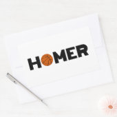 Homer Basketball Rechteckiger Aufkleber (Umschlag)