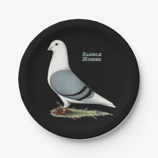 Homer Blue Saddle Pappteller (Vorderseite)