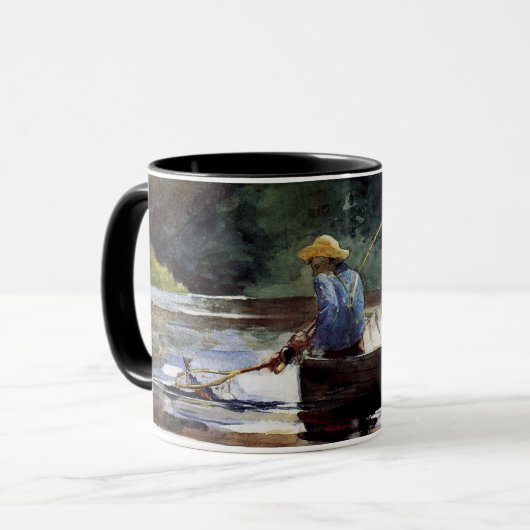 Homer - Boy Fishing, Fine Art, Tasse (Vorderseite Links)