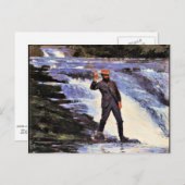 Homer - Das Angler, schöne Wasserfarbenmalerei Postkarte (Vorne/Hinten)