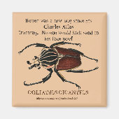 "Homer, der Goliath Käfer" Magnet (Vorne)