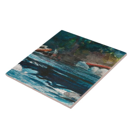 Homer - Die Rapiden, Hudson River, Adirondacks Fliese (Seite)