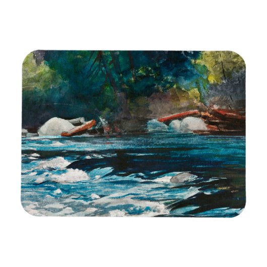 Homer - Die Rapiden, Hudson River, Adirondacks Magnet (Horizontal)
