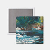 Homer - Die Rapiden, Hudson River, Adirondacks Magnet (Vorderseite/Rückseite)