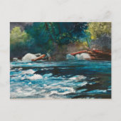 Homer - Die Rapiden, Hudson River, Adirondacks Postkarte (Vorderseite)