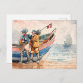 Homer - Die Rückkehr, schöne Kunst, Postkarte (Vorne/Hinten)