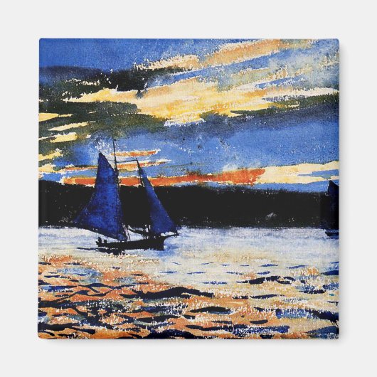 Homer - Gloucester Sunset Postcard Magnet (Vorne)