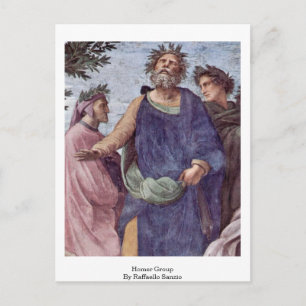 Homer-Gruppe von Raffaello Sanzio Postkarte