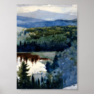 Homer - Indian Village, Adirondacks Poster