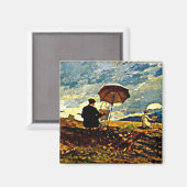 Homer: Künstler zeichnen im Weißen Gebirge Magnet (Vorderseite/Rückseite)