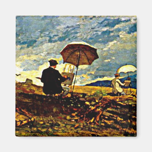 Homer: Künstler zeichnen im Weißen Gebirge Magnet (Vorne)