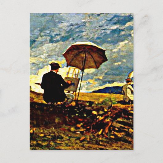 Homer: Künstler zeichnen im Weißen Gebirge Postkarte (Vorderseite)