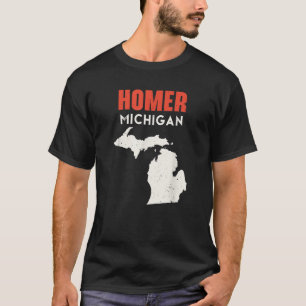 Homer Michigan USA Staat America Travel Michigania T-Shirt