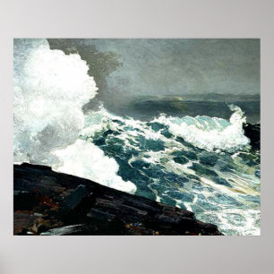 Homer - Noreaster, Kunstmalerei, Poster