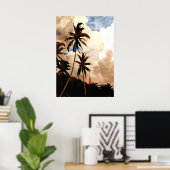 Homer - Palmen, Bahamas Poster (Heimbüro)