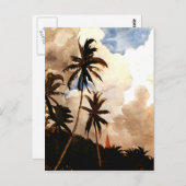 Homer - Palmen, Bahamas Postkarte (Vorne/Hinten)
