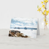 Homer - Sailboats at Gloucester, fine art Karte (Gelbe Blume)