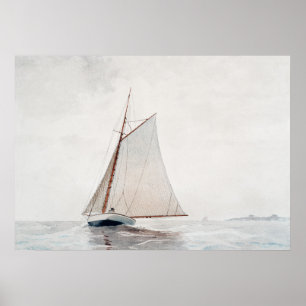 Homer segelt von Gloucester Poster