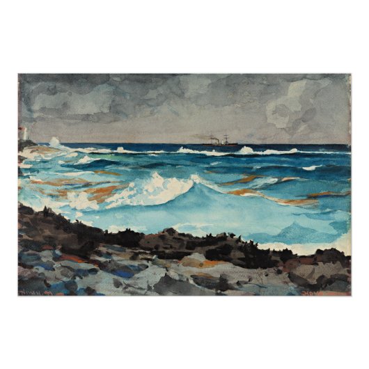 Homer - Shore and Surf, Nassau Poster (Vorderseite)