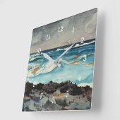 Homer - Shore and Surf, Nassau Quadratische Wanduhr (Winkel)