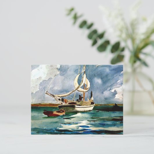 Homer - Sloop, Bermuda Postkarte (Stehend Vorderseite)