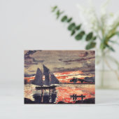 Homer - Sonnencreme, Aquarellmalerei Postkarte (Stehend Vorderseite)