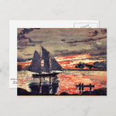 Homer - Sonnencreme, Aquarellmalerei Postkarte (Vorne/Hinten)