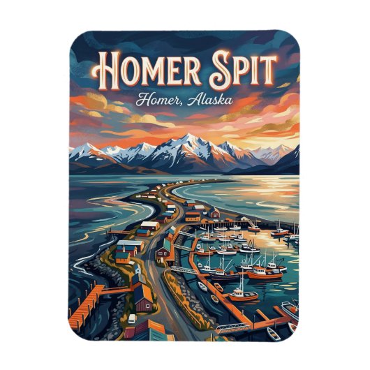 Homer Spit Alaska Postkarte Magnet (Vertikal)