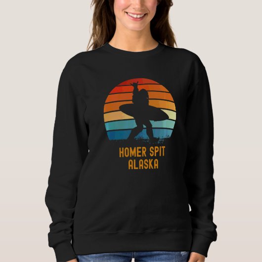 Homer Spit Alaska Sasquatch Souvenir Sweatshirt (Vorderseite)