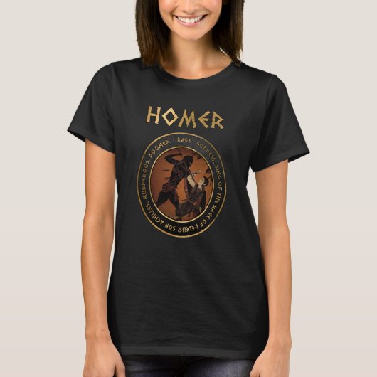 Homer the Rage of Achilles the Iliad T-Shirt (Vorderseite)