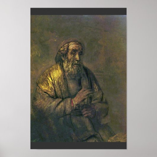 Homer. von Rembrandt Van Rijn (Beste Qualität) Poster (Vorne)