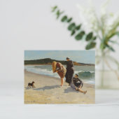 Homer Winslow Kunstwerk Postkarte (Stehend Vorderseite)