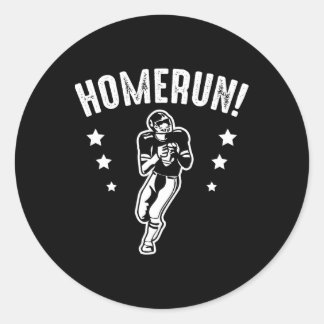 Homerun Football Baseball Mix Falscher Sport Runder Aufkleber