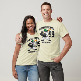 Homerun Heroes Panda Pinstripe Crew T-Shirt