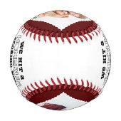 Homerun Mama Muttertag kundenspezifisches Foto von Baseball (Rückseite)