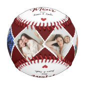 Homerun Mama Muttertag kundenspezifisches Foto von Baseball (Vorderseite)