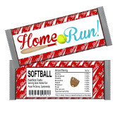 Homerun Softball Birthday Candy Bar Wrapper Favori Notizblock