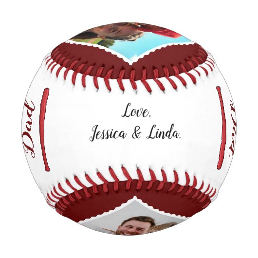 Homerun Vater Custom Foto von Son oder Tochter Baseball (Vorderseite)