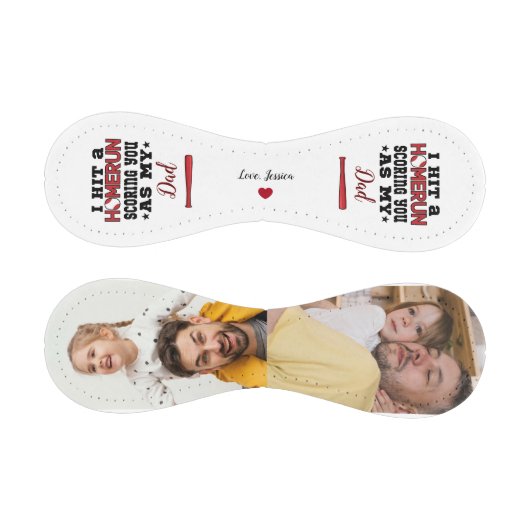 Homerun Vater Custom Foto von Son oder Tochter Baseball (Paneele)