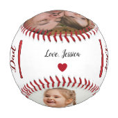 Homerun Vater Custom Foto von Son oder Tochter Baseball (Vorderseite)