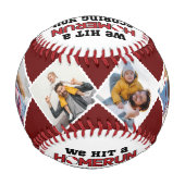 Homerun Vater Vatertag Custom Foto von Kindern Baseball (Rückseite)