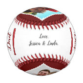 Homerun Vater Vatertag Custom Foto von Kindern Baseball (Vorderseite)