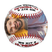 Homerun Vater Vatertag Custom Foto von Kindern Baseball (Rückseite)